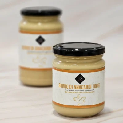 Burro di anacardi LiS 212g, crema artigianale senza conservanti né zuccheri aggiunti