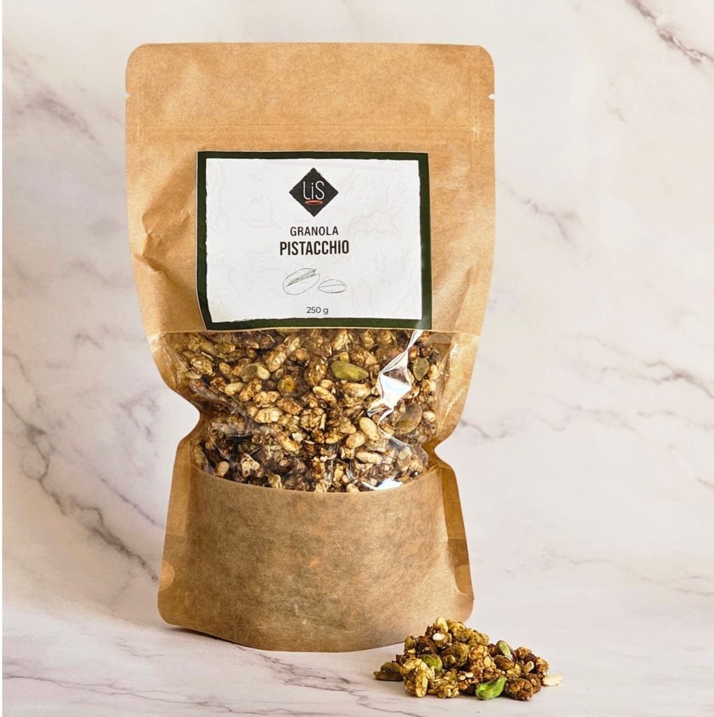 Granola con burro di pistacchio, 100% naturale